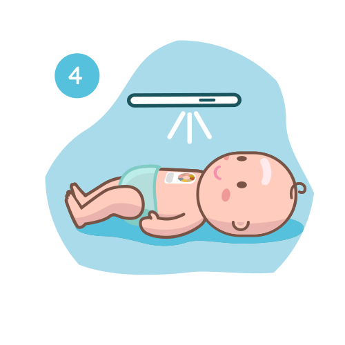 Smartphone taking photos of colour calibration card and baby's belly